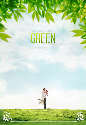 PSD 나무 템플릿 편집이미지 부부 여자 남자 결혼 안기 사랑 잔디 20대 성인 두명 연두색 한국인 성인만 그리너리 이미지편집 식물 커플 감정 모션 사람 동양인 이벤트 청년 초록색 파일형식 트랜드컬러