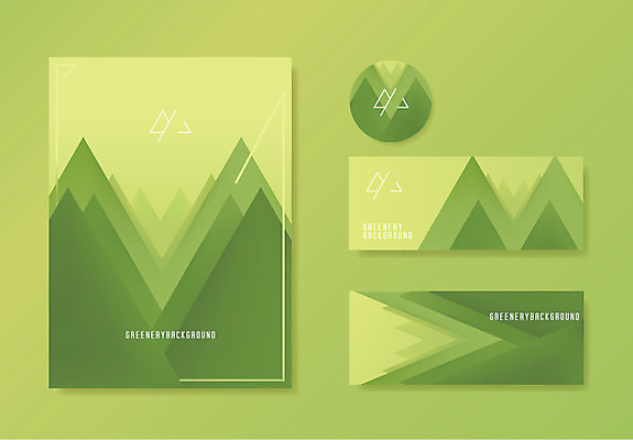 배너 포스터 무늬 일러스트 따뜻함 사람없음 연두색 삼각형 기하학 그리너리 국내일러스트 AI파일 도형 초록색 파일형식 벡터 트랜드컬러