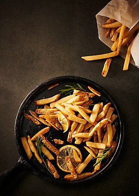 포토 JPG 음식 사람없음 하이앵글 튀김 감자튀김 레몬 안주 야식 국내포토 뷰포인트 과일 감자 파일형식