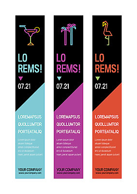 템플릿 배너 배너템플릿 세로배너 사각프레임 사람없음 야자수 현수막 칵테일 플라밍고 네온 네온아트 배너세트 AI파일 나무 조류 프레임 주류 세로 세트 사각형 파일형식 벡터