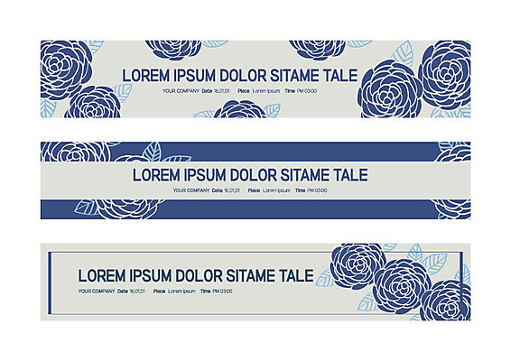 템플릿 배너 배너템플릿 가로배너 꽃무늬 패턴 사각프레임 사람없음 장미 현수막 배너세트 AI파일 꽃 무늬 프레임 가로 세트 사각형 파일형식 벡터