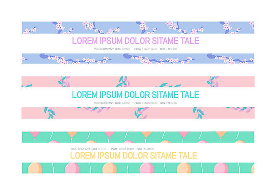 템플릿 배너 배너템플릿 가로배너 꽃무늬 패턴 나뭇잎 사각프레임 사람없음 벚꽃 현수막 풍선 배너세트 AI파일 꽃 잎 무늬 프레임 가로 세트 사각형 파일형식 벡터