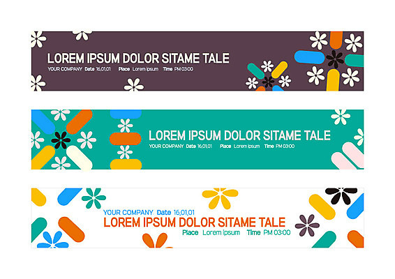 템플릿 배너 배너템플릿 가로배너 꽃 꽃무늬 패턴 사각프레임 사람없음 현수막 배너세트 AI파일 식물 무늬 프레임 가로 세트 사각형 파일형식 벡터