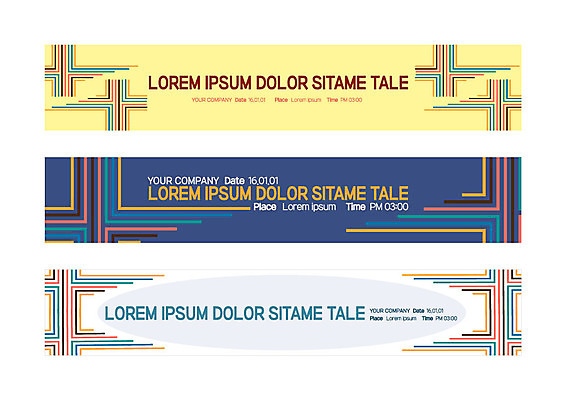 템플릿 배너 배너템플릿 가로배너 선 패턴 사각프레임 사람없음 파란색 노란색 현수막 원형 배너세트 AI파일 도형 컬러 무늬 프레임 가로 세트 사각형 파일형식 벡터