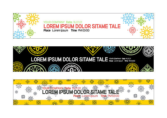 템플릿 배너 배너템플릿 가로배너 꽃무늬 패턴 사각프레임 단청문양 사람없음 현수막 배너세트 AI파일 문양 꽃 무늬 프레임 가로 세트 사각형 단청 파일형식 벡터