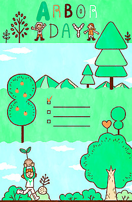 전신 PSD 나무 여자 남자 일러스트 산 프레임 웃음 들기 성인 세명 하트 식목일 프레임일러스트 국내일러스트 모양 식물 기념일 모션 표정 사람 파일형식