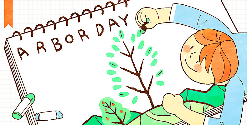 PSD 나무 남자 일러스트 산 한명 웃음 상반신 성인 그리기 식목일 스케치북 크레파스 국내일러스트 식물 1 기념일 모션 학용품 표정 사람 파일형식