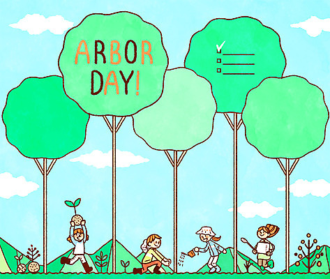 전신 PSD 나무 여자 남자 일러스트 산 프레임 웃음 들기 여러명 성인 물뿌리개 식목일 프레임일러스트 국내일러스트 식물 기념일 다수 모션 표정 사람 파일형식