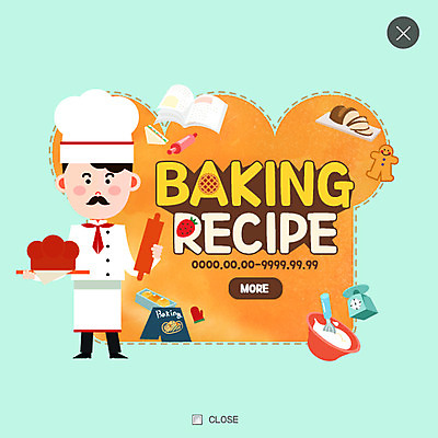 PSD 템플릿 남자 음식 빵 웹템플릿 팝업 웹팝업 한명 빵집 제빵 레이어팝업 제빵사 이미지템플릿 직업 1 사람 제과제빵 상점 파일형식