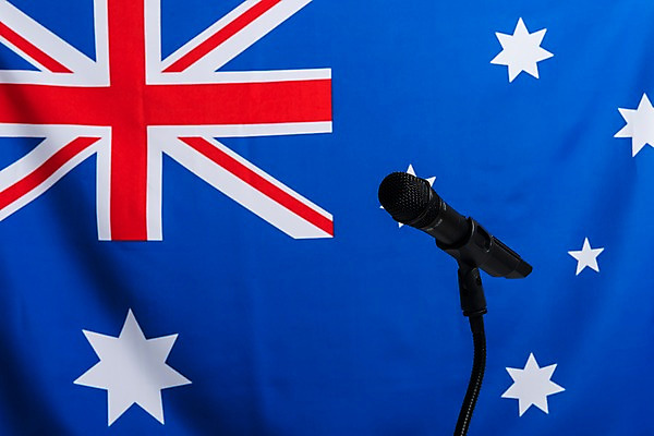 포토 JPG 나라 상징 사람없음 세계 글로벌 깃발 오세아니아 호주 국기 마이크 국내포토 음향기기 파일형식