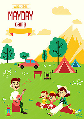 나무 여자 남자 꽃 딸 아들 어린이 음악 일러스트 가족 자동차 엄마 산 텐트 이벤트 여러명 성인 기타 램프 아빠 5월 즐거움 통나무 국내일러스트 AI파일 식물 감정 육상교통 다수 관계 현악기 문화예술 조명 캠핑도구 사람 날짜 파일형식 벡터