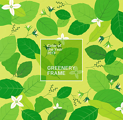 식물 꽃 일러스트 나뭇잎 프레임 사람없음 프레임일러스트 그리너리 국내일러스트 AI파일 잎 파일형식 벡터 트랜드컬러