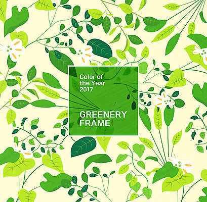 식물 꽃 일러스트 나뭇잎 프레임 사람없음 프레임일러스트 그리너리 국내일러스트 AI파일 잎 파일형식 벡터 트랜드컬러
