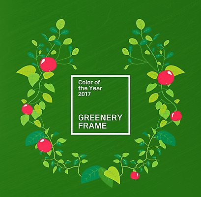 식물 열매 일러스트 나뭇잎 프레임 사람없음 프레임일러스트 그리너리 국내일러스트 AI파일 잎 파일형식 벡터 트랜드컬러