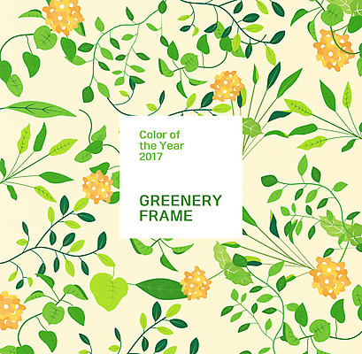 식물 꽃 일러스트 나뭇잎 프레임 사람없음 프레임일러스트 그리너리 국내일러스트 AI파일 잎 파일형식 벡터 트랜드컬러