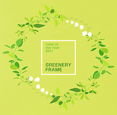 식물 꽃 일러스트 나뭇잎 프레임 사람없음 프레임일러스트 그리너리 국내일러스트 AI파일 잎 파일형식 벡터 트랜드컬러