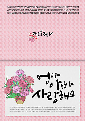PSD 템플릿 분홍색 카드템플릿 엄마 사랑 사람없음 감사카드 아빠 어버이날 카네이션 꽃바구니 5월행사 이미지템플릿 카드프레임 기념일 꽃 감정 컬러 가족 카드_감사 프레임 이벤트 바구니 5월 파일형식
