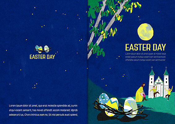 PSD 템플릿 여자 남자 기독교 카드템플릿 여러명 교회 보름달 예수 부활절계란 이미지템플릿 카드프레임 종교 다수 종교건축 부활절 카드_감사 프레임 사람 건물 계란 달 신_종교 파일형식