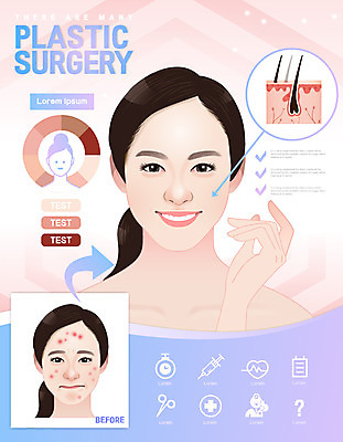 여자 얼굴 일러스트 털 상반신 성인 두명 피부 여드름 모공 피부층 국내일러스트 AI파일 사람 신체부위 파일형식 벡터