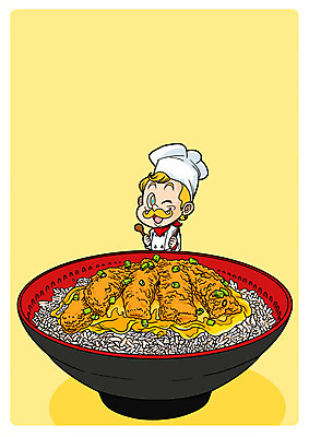 PSD 남자 음식 일러스트 한명 성인 요리사 규동 돈부리 일본음식 국내일러스트 직업 1 사람 파일형식