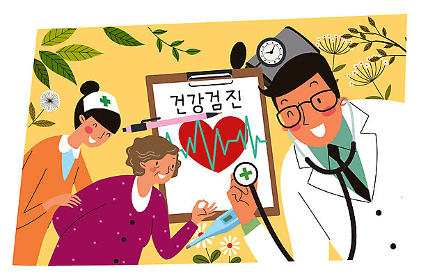 식물 여자 노년 남자 꽃 일러스트 청진기 건강 서기 상반신 성인 세명 펜 진료 환자 간호사 의사 혈압계 건강검진 진료판 국내일러스트 AI파일 의학 의료기기 모션 사람 필기구 의료진 검사_조사 혈압 파일형식 벡터