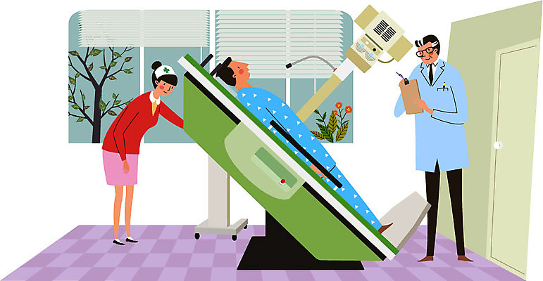 전신 나무 여자 남자 꽃 일러스트 창문 건강 병원 서기 성인 세명 눕기 문 기계 진료 환자 간호사 의사 침대 블라인드 건강검진 진료판 국내일러스트 AI파일 식물 가구 의학 모션 사람 의료진 커튼 검사_조사 파일형식 벡터