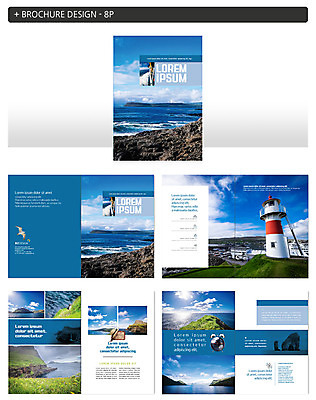 템플릿 ZIP 바다 여행 등대 팜플렛 사람없음 인디자인 INDD 이미지템플릿 파일형식