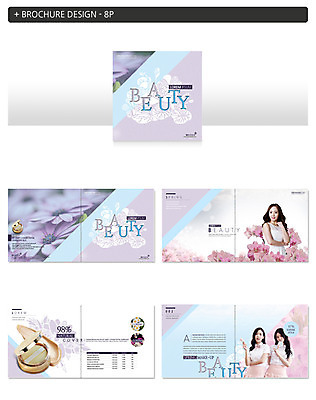 템플릿 여자 꽃 ZIP 팜플렛 20대 성인 세명 뷰티 화장품 한국인 파우더팩트 성인여자만 인디자인 INDD 이미지템플릿 식물 사람 동양인 청년 여자만 성인만 파일형식