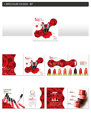 템플릿 여자 ZIP 한명 팜플렛 성인 빨간색 뷰티 장미 화장품 한국인 립스틱 성인여자한명만 인디자인 INDD 이미지템플릿 1 꽃 컬러 사람 동양인 여자한명만 성인여자만 파일형식