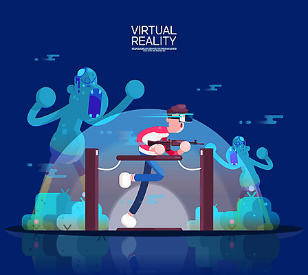 전신 남자 일러스트 한명 들기 성인 총 게임 체험 좀비 가상현실 오큘러스 VR기기 국내일러스트 AI파일 1 무기 컨셉 모션 놀이 사람 기계 파일형식 벡터