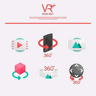 아이콘 이동 사람없음 스마트폰 세트 체험 그림 동영상 360도 가상현실 VR기기 2D아이콘 AI파일 컨셉 핸드폰 스마트기기 기계 각도 파일형식 벡터