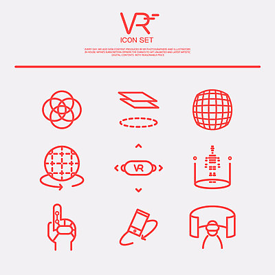 아이콘 사람없음 스마트폰 세트 체험 가상공간 가상현실 오큘러스 VR기기 2D아이콘 AI파일 컨셉 핸드폰 스마트기기 기계 파일형식 벡터