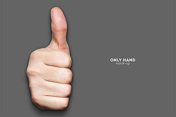 PSD 편집 편집이미지 손 남자 한손 한명 손짓 신체부위 엄지손가락 우승 최고 전단 합성 목업 이미지편집 1 손가락 모션 사람 홍보물 파일형식