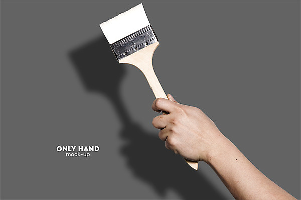 PSD 편집 편집이미지 손 남자 한손 그림자 미술 한명 들기 손짓 신체부위 인테리어 잡기 전단 합성 페인트붓 셀프 목업 이미지편집 1 디자인 모션 문화예술 사람 붓 홍보물 파일형식