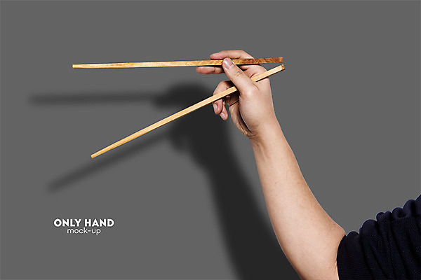 PSD 편집 편집이미지 손 남자 젓가락 주방용품 한손 그림자 한명 들기 손짓 신체부위 식당 전단 합성 목업 킨포크 이미지편집 1 생활용품 모션 수저 사람 상점 홍보물 파일형식