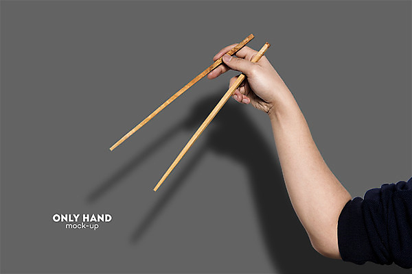 PSD 편집 편집이미지 손 남자 젓가락 주방용품 한손 그림자 한명 들기 손짓 신체부위 식당 전단 합성 목업 킨포크 이미지편집 1 생활용품 모션 수저 사람 상점 홍보물 파일형식