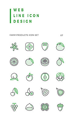 아이콘 열매 오렌지 포도 귤 감 사람없음 농작물 세트 앵두 체리 사과 밤 레몬 라인아이콘 복숭아 도토리 무화과 2D아이콘 AI파일 식물 농업 과일 견과류 파일형식 벡터
