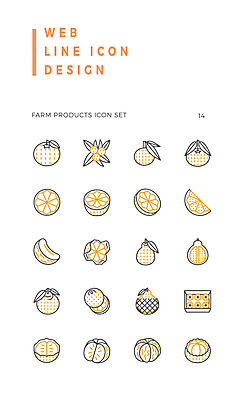 아이콘 오렌지 귤 사람없음 농작물 세트 라인아이콘 금귤 한라봉 2D아이콘 AI파일 농업 과일 파일형식 벡터
