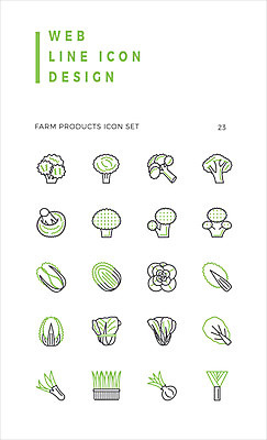 아이콘 양파 사람없음 농작물 세트 브로콜리 라인아이콘 배추 파 2D아이콘 AI파일 농업 채소 파일형식 벡터