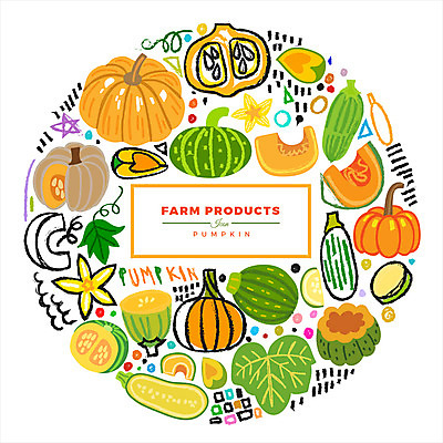 꽃 잎 일러스트 호박 사람없음 농작물 애호박 단호박 국내일러스트 AI파일 식물 농업 채소 파일형식 벡터