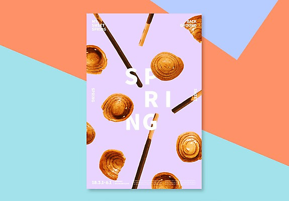 PSD 편집이미지 포스터 백그라운드 디저트 사람없음 그래픽 3D 과자 봄 달콤 디지털합성 빼빼로 이미지편집 편집3D 계절 음식 맛 막대과자 파일형식