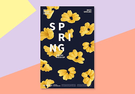 PSD 편집이미지 포스터 백그라운드 디저트 사람없음 그래픽 3D 과자 봄 달콤 디지털합성 강냉이 이미지편집 편집3D 계절 음식 맛 파일형식