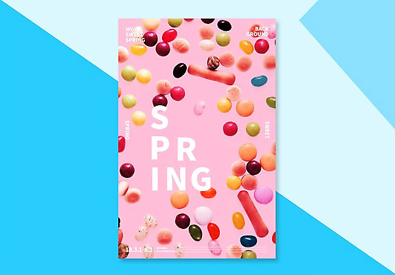 PSD 편집이미지 포스터 백그라운드 디저트 사탕 사람없음 그래픽 3D 봄 달콤 디지털합성 젤리 이미지편집 편집3D 계절 음식 맛 파일형식