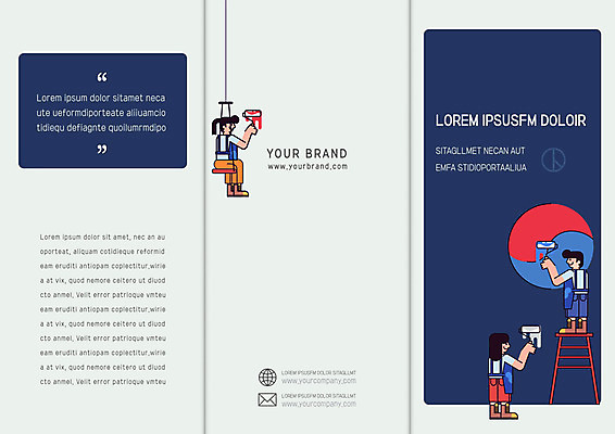 템플릿 표지디자인 북디자인 출판디자인 여자 표지 남자 리플렛 북커버 3단접지 사다리 팜플렛 세명 페인트칠 투표 선거 태극 페인트롤러 이미지템플릿 AI파일 문양 페인팅 사람 도구 민주주의 파일형식 벡터