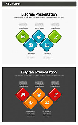 템플릿 비즈니스 그래프 사람없음 세트 PPT 프레젠테이션 문서템플릿 문서 마름모 애니형PPT 이미지템플릿 도형 파일형식