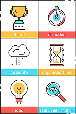 일러스트 전구 돋보기 아이디어 사람없음 세트 우승 나침반 트로피 모래시계 검색 순환 국내일러스트 AI파일 모래 시계 컨셉 모션 최고 상_우승 파일형식 벡터