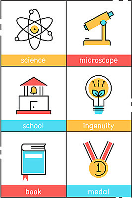 과학 일러스트 전구 학교 현미경 사람없음 책 세트 새싹 묘기 메달 국내일러스트 AI파일 식물 교육 실험기구 상_상패 파일형식 벡터