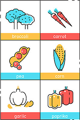 채소 일러스트 파프리카 마늘 옥수수 사람없음 세트 당근 브로콜리 완두콩 국내일러스트 AI파일 콩 곡류 뿌리채소 파일형식 벡터