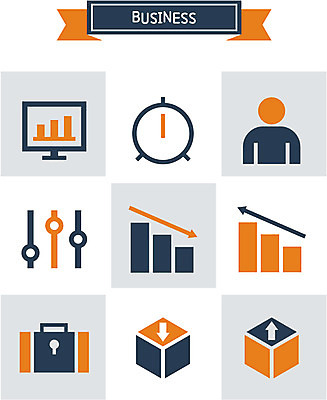 화살표 시계 서류가방 일러스트 비즈니스 그래프 사람없음 세트 모니터 시간 하락 상승 다운로드 국내일러스트 AI파일 컨셉 가방 컴퓨터 파일형식 벡터