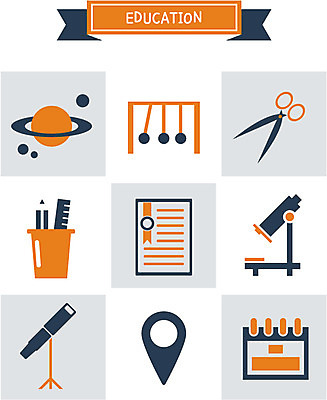 교육 일러스트 학용품 가위 현미경 사람없음 세트 망원경 행성 상패 위치 탁상달력 국내일러스트 AI파일 문구용품 실험기구 우주 달력 상_우승 파일형식 벡터